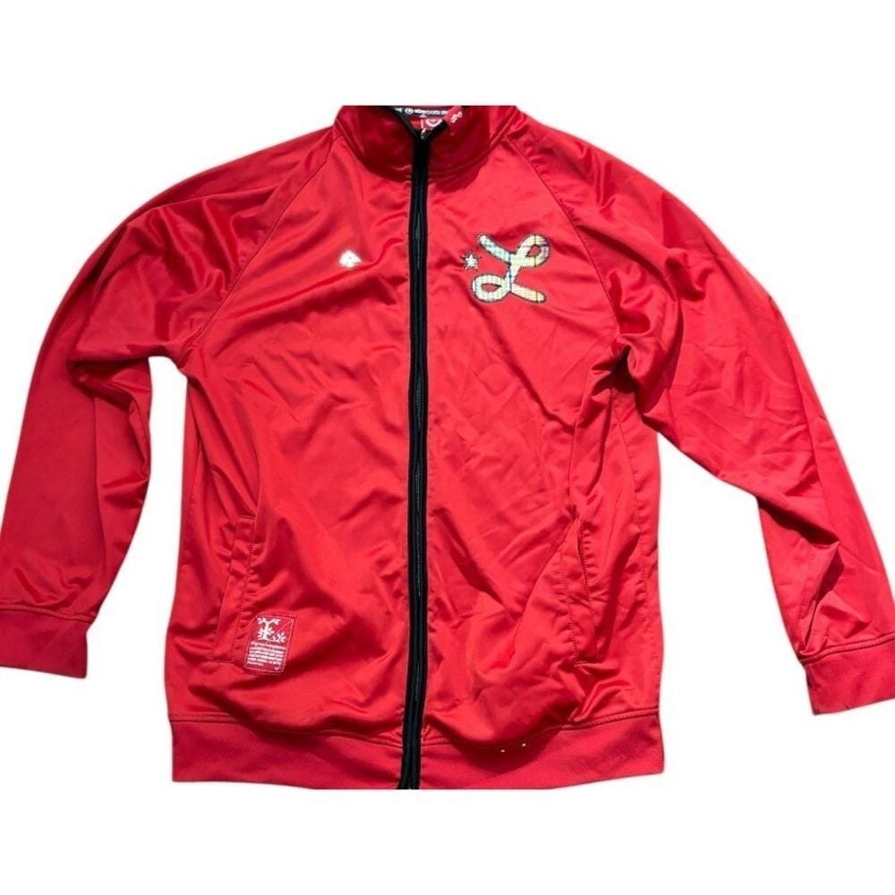 Vtg LRG Roots & Equipment jacket Red Embroidered Size XXL - Picture 6 of 13